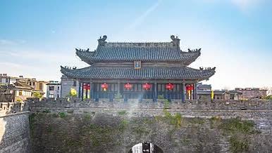 8K延时安徽寿县古城墙视频的预览图